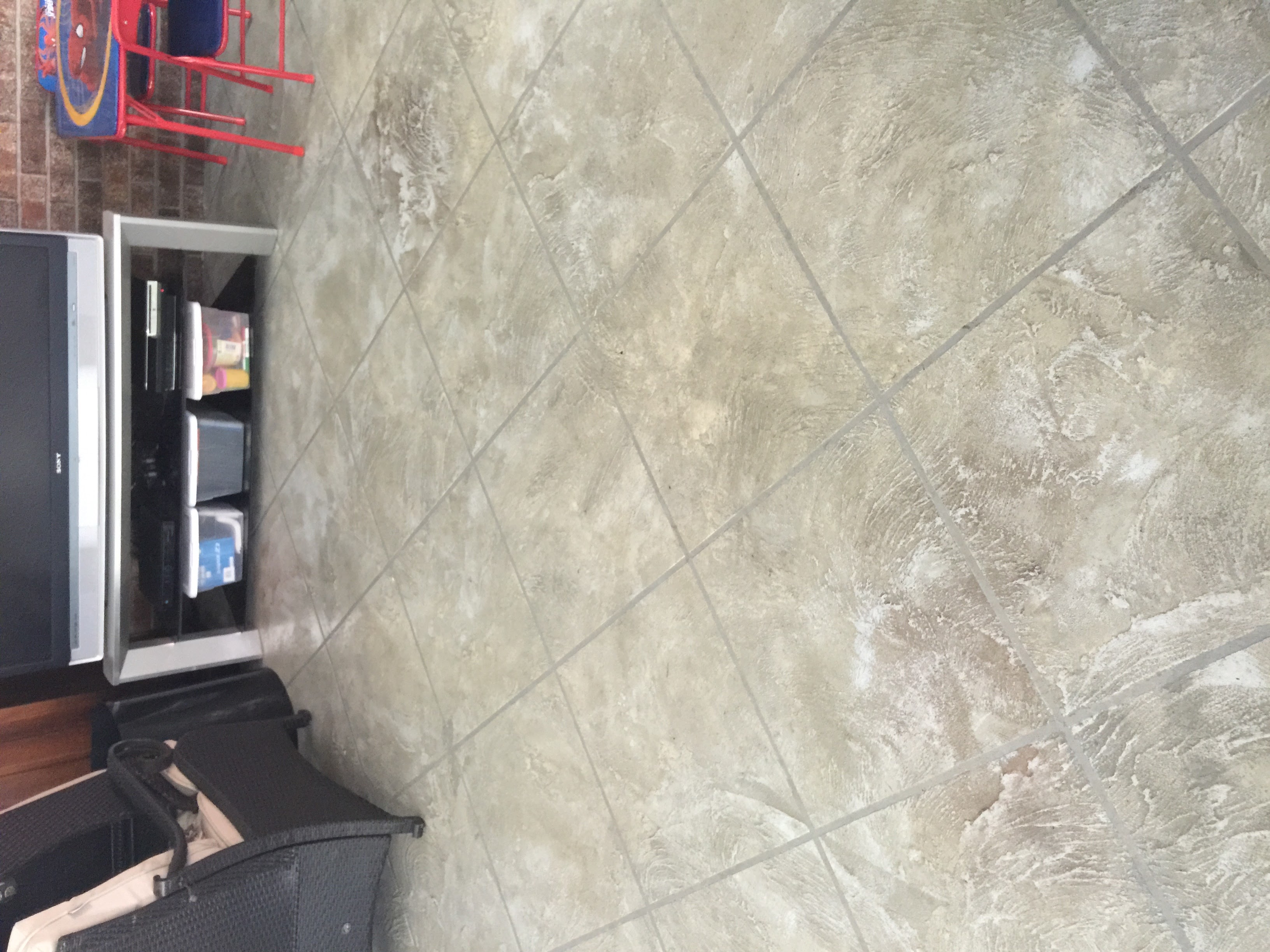 Decorative tile pattern concrete floor in room Hinesville GA